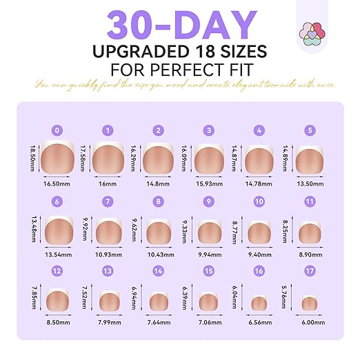 SAVILAND Press On Toenails Kit: 216 PCS Everlasting French Tip Press on Nails for 18 Sizes Ultra-Fit Sturdy Brown Gel Toenails Tip Nail Bond Solid Gel Nail Glue Press on Toenails for Women Home DIY