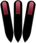 Mont Bleu Rainbow Crystal Nail File in Black Pouch - Small - Purse Size - Czech Tempered Glass - Handmade in Czech Republic - Expertly Shape Nails & Enjoy a Smooth Finish
