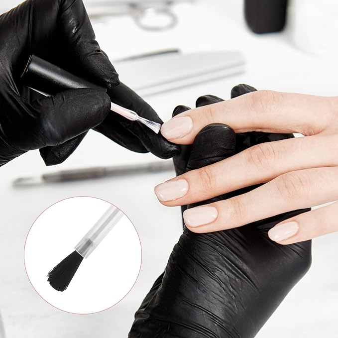 25pcs Disposable Dip Replacement Brush, Dipping Powder Liquid Nail Art Brush Set Fine Soft Bristles Nail Polish Brush Kit with Handle for Home DIY Salon