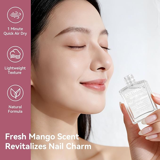 JODSONE 18ML Nail Strengthener, Air Dry Natural Nail Strengthener and Growth for Thin Nails and Growth