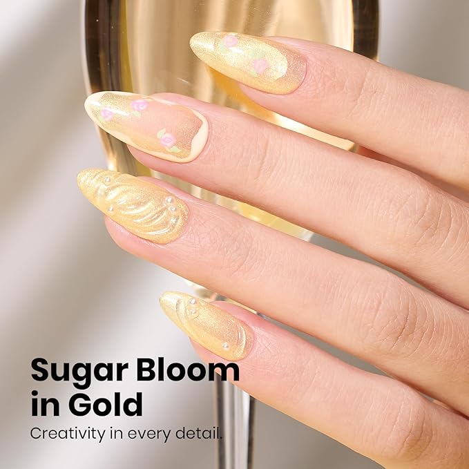 Beetles Yellow Gel Nail Polish - 15ML Shimmer Glitter Butter Yellow Gel Nail Polish Pastel Creamy Nail Gel Color Soak Off UV LED Home Salon DIY Nail Art Spring Gift for Women