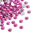 Beadsland 2880pcs Flat Back Crystal Rhinestones Round Gems for Nail Art and Craft Glue Fix,Fuchsia,SS3,1.2-1.4mm