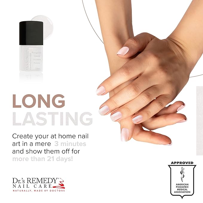 Dr’s Remedy Enriched Nail Polish: Non Toxic, All Natural, and Organic - Doctor Formulated: Strengthens, Restores, Heals, and Protects '24-Free' - WISTFUL White