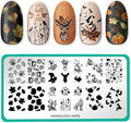Maniology Cozy Campsite Nail Stamping Plate | Fall-Themed Designs & DIY Manicures – Reusable, Rectangular Stainless Steel Nail Art Template