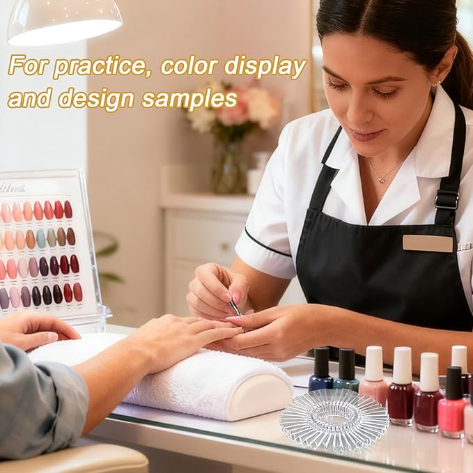 Magnetic Nail Swatch Sticks Set, Detachable Practice Nail Display Tips for Gel Polish, Nail Art Painting Swatches, Professional Manicure Salon Supplies, Muestrario de Uñas Magnético