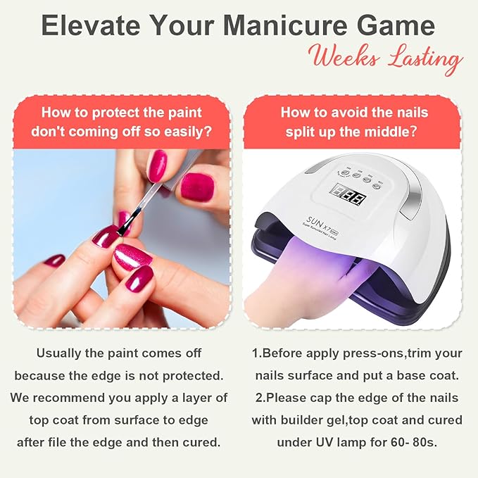 Ivory White Press on Nails Short Square, Natural Gel Nails Glue on Acrylic Nails Press ons, 48Pcs Thick Reusable Fake Nails for Women, Short Coffin Artificial Nails Solid Color Square Nails