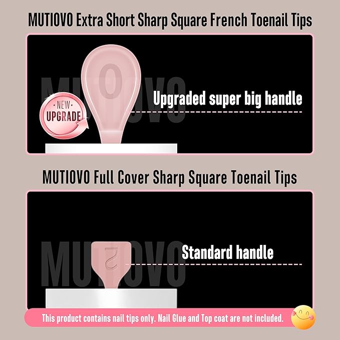 Extra Short Toe Nail White French Tip BABY PINK,Soft Gel False Toenail Extension Kit,Thick Sharp Square Press On,Need Builder Gel & Apply Top Coat, No Glue included,for DIY x16 Sizes 224 pcs