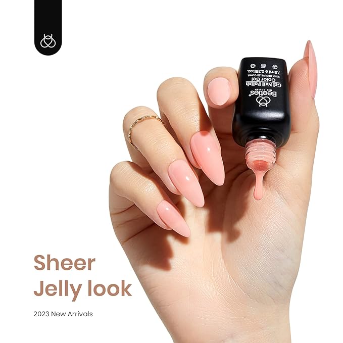 Beetles Jelly Gel Nail Polish Set & Beetles Nail Blooming Gel 15ml Clear Uv Led Blossom Gel Polish