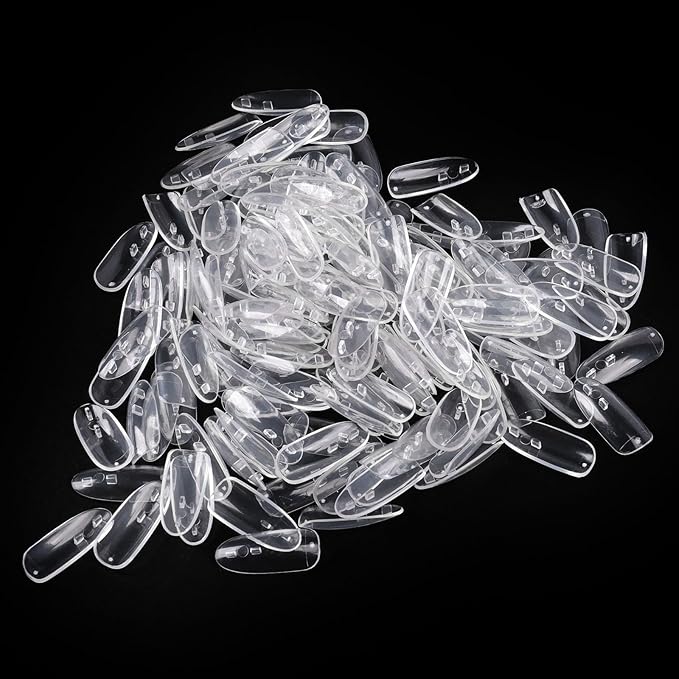 150 Pcs Clear Replacement Nail Tips for C9 C10 Nail Color Display Swatch Book (Transparent)