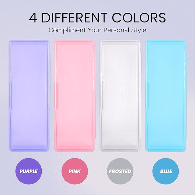 Beauticom Personal Box Storage Case for Professional Manicurist Nails Pedicure (Large Size) (40 Pieces, PURPLE)