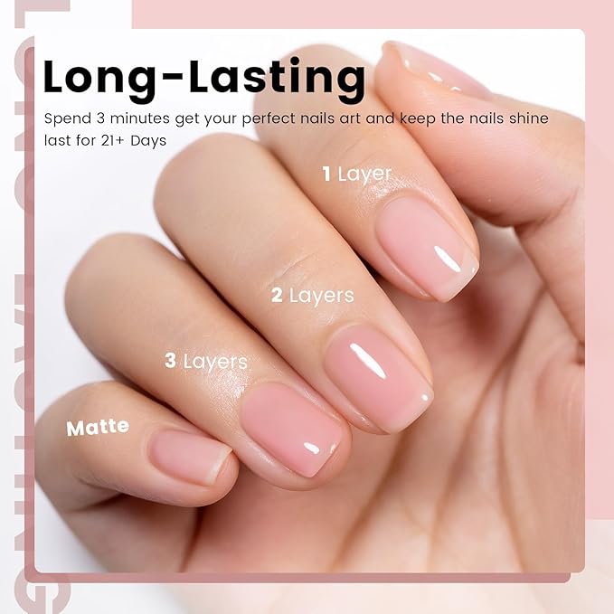 RARJSM Rubber Base Gel Nail Polish Pastel Pink Nude Skin Tone Rubber Base for Nails Natural Nude Color French Manicure Brush on Extend Gel Builder Soak Off Curing Requires 15ml Salon Home DIY Use