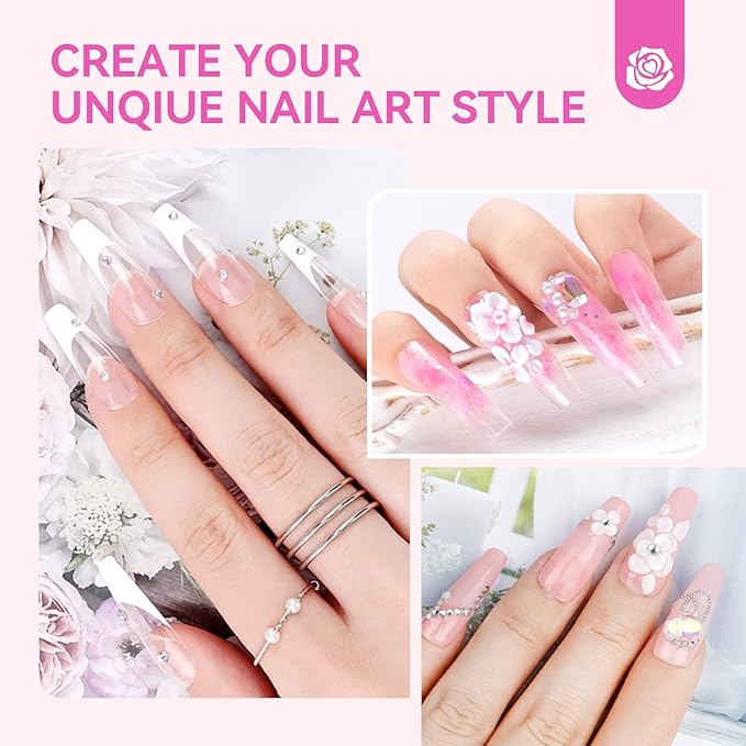 SAVILAND Professional Acrylic Nail Kit for Beginner: 1# Acrylic Nail Kit for Starter with Everything Gel Nail Polish Nail Drill U V Nail Light Gift Home Salon