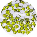 4500 Pcs SS12 3mm Flatback Rhinestones for Nails Art Crafts Glitter Round Gems Crystals DIY Clothes Shoes（Olive Green)