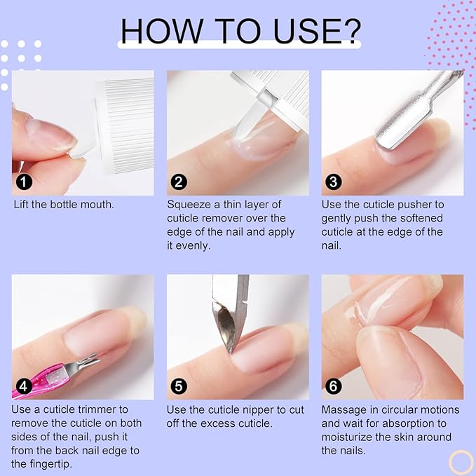 SAVILAND Cuticle Remover Kit Professional Nail Care Manicure Kit - 2.03 OZ Cuticle Remover Liquid Cream with Cuticle Trimmer, Cuticle Nipper and Cuticle Pusher, Christmas Gifts for Women
