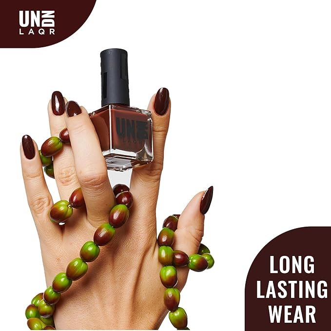 UNDN Vegan Nail Polish - Middle Earth - Brown Nail Polish for Women and Men - Long Lasting, Durable Finish - Cruelty Free - 0.5 oz
