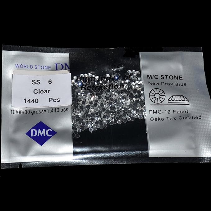 1440pcs Hotfix Quality Crystal Rhinestones Flatback Nail Art Pick Color (Crystal, 6ss)