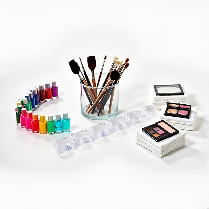 Transparent Brush Holder Nail Art Acrylic Simple Transparent Pen Brush Stand Brush Rest Brush Rest for 5 Nail Pens Gel Nails Nail Tools Nail Supplies Stylish Useful Paint brush holder Nail Art Brushes