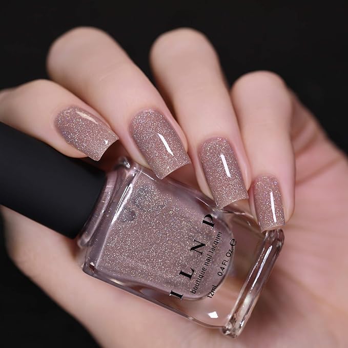 ILNP Prancer - Elegant Fawn Beige Holographic Nail Polish