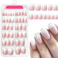 AddFavor 240pc Ombre Square Press on Nails Short Fake Nails - Glue on Nails Square Acrylic Nails Press ons Nail Tips Short Stick on Nails with Nail Glue and Adhesive Tabs for Women