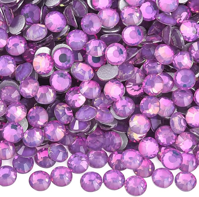 Blinginbox Rhinestones for Crafting,Flatback Rhinestones Glass Gems Stones Round Gemstones Non-Hotfix Crystal for Crafts Nail Decoration,Lavender Crystal(4.6-4.8mm) SS20/1440pcs