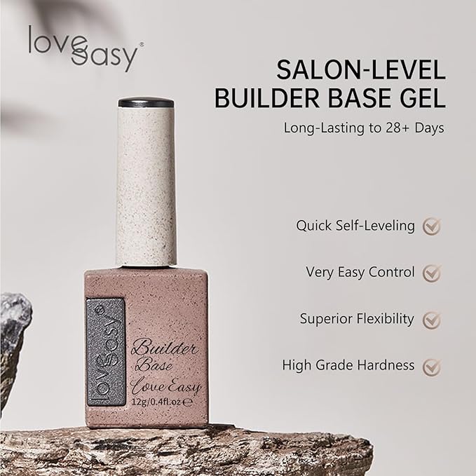 6-in-1 Builder Gel & Base Coat for Nails, Enhance Building Strengthening Apex Enhancement Soft Gel Polish, Beginner Friendly with Upgraded Brush (Milk White, pH 5)