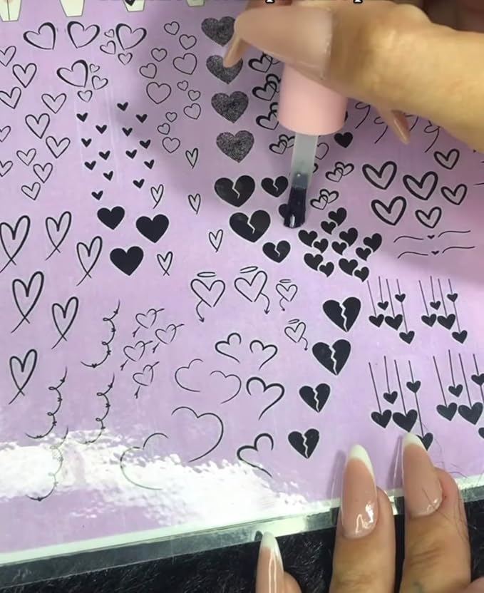 Nail Art Practice Sheet Poly gel & Acrylic nail sculpting Guide reusable Nail Art training mat French tip Nail stencil For nail stickers nail decals 3D flowers, Gel x, acrylic Nail art (2A)