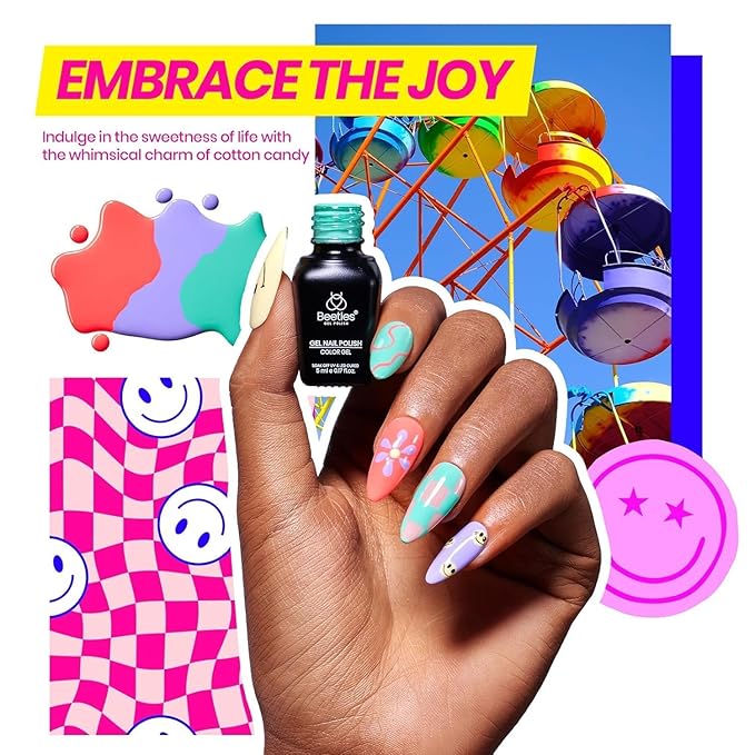 Beetles Gel Nail Polish Kit with U V Light, 68 Pcs Gel Nail Kit 35 Colors Emotional Spectrum with Base Matte&Glossy Top Coat Soak Off Nails Supplies Manicure Set Home Salon Gifts for Women Teen Girl