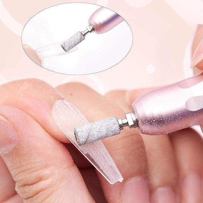 Makartt Sanding Bands for Nail Drill:50 Pcs Small Nail Sanding Files With 2025 Upgrade Design 3.1mm Mandrel Bits,180 Medium Grits (White, #180)