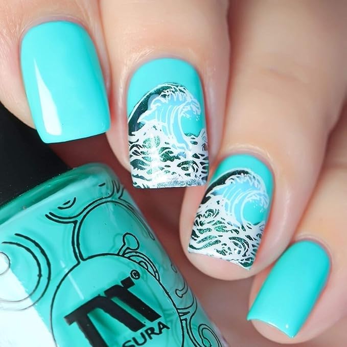 Whats Up Nails - B038 Lost at Sea Stamping Plate for Nail Art Design