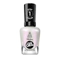 Sally Hansen Miracle Gel Salon Quality Nail Polish | Gel-Like Formula, Two-Step System, No UV Light Needed, Long Lasting | Sheer, Glittery | 785 Twinkle Whites | Iridescent White Nail Polish