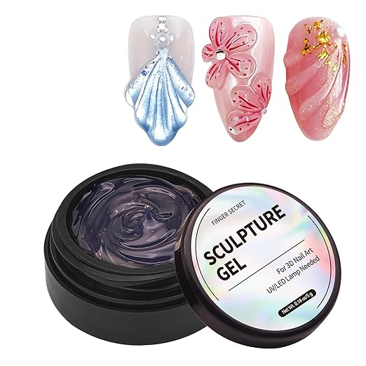 Sculpture Glue Gel 5g– Crystal Clear, Strong Adhesive for Diamonds, Crystals & Nail Charms – Quick LED Cure, No Residue, DIY & Salon Nail Art