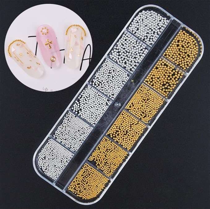 3000 Pieces(5 Boxes) Nail Art Rhinestone Set Nail Ornaments Style 1
