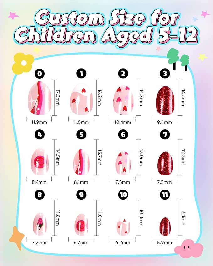 Press on Nails for Kids,tween Girls Trendy Stuff Fake Nails Kit,Pre-glue Glitter Stick on Nails for Kids 6-12 years old, Great for Girl Birthday Gifts,Parties&Makeovers Decoration