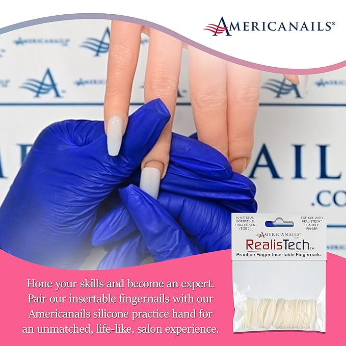 Americanails RealisTech Practice Finger Insertable Fingernails 50ct