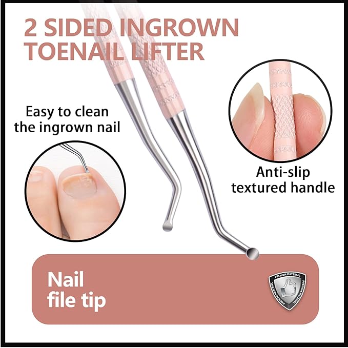 Teenitor Ingrown Toenail Tool, Pedicure Tools for Feet, Surgical Stainless Steel Ingrown Toenail Removal Kit, Ingrown Toenail Treatment, Ingrown Toenail Clippers, Ingrown Toenail File and Lifters