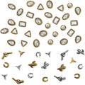 50 PCS Turquoise Nail Charms White - Western Nail Charms 3D Vintage Turquoise White Pink Marble Gems Accessories, Retro Cowboy Gemstones for Women DIY Decorations