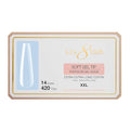 Cre8tion Soft Gel Nail Tips, Extra Extra Long Coffin Shape, 602 Tips in 14 Sizes (00-9) for Professional Nail Extensions