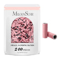 MelodySusie 240 Pcs Nail Drill Bits Small Sanding Bands for 3.1mm Mandrel Bit, 180 Fine Grit Nail File for Acrylic Nails Gel Manicures and Pedicure, Pink (Only Sanding Bands)
