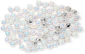 200Pcs Pearl Sew on Rhinestones for Crafting,6mm Claw Pearl Embellished Rhinestoness for DIY,Half Round Pearls for for Crafting Jewelry Handicrafts Clothes Bag Shoes-Ab Colorful(Silver Claw)