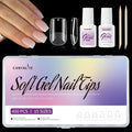 Canvalite 450Pcs Square Short Press on Nails Kit with Nail Glue & Remover - Acrylic Gel Nail Tips for Extensions, 15 Sizes Full Cover False Nails, Half Matte & Glossy Finish, DIY at Home & Salon Use