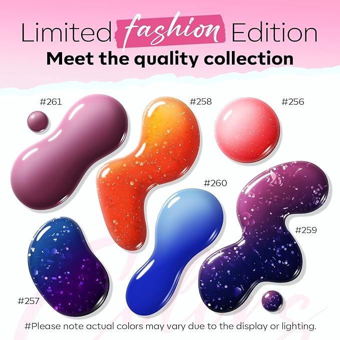 modelones Color Changing Nail Polish Set, 6 Colors Pink Blue Purple Orange Neon Mood Temperature Change Ombre Quick Dry Mini Manicure Kit DIY Nail Art Salon Gifts For Women Girls