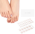 DANNI & TONI Semi Cured Gel Toenail Strips Red Ombre (Rose Ember) Translucent Gel Toenail Stickers Cat Eye 37 Stickers