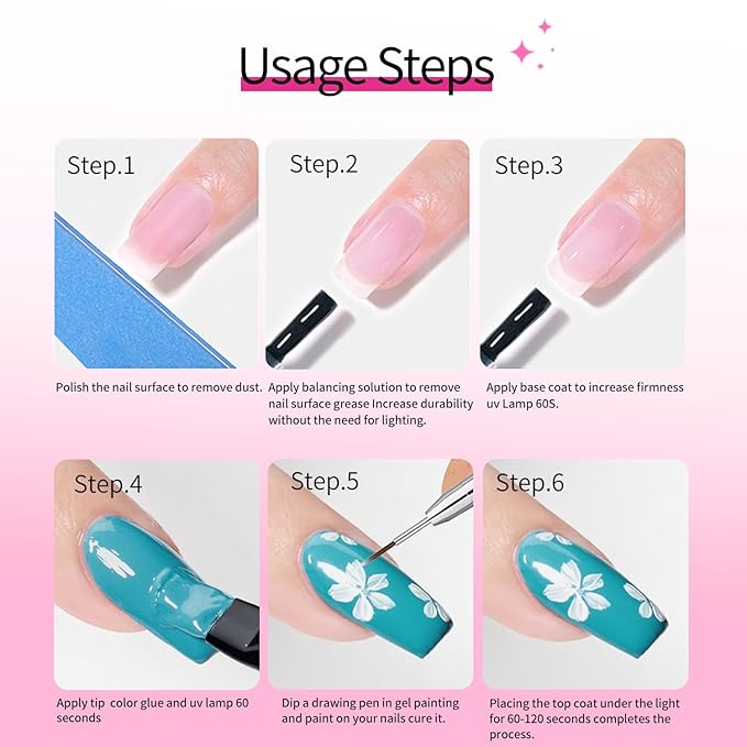 18 Colors Nail Painting Gel Set, Nail Paint for Nail Art Gel Polish For French Tip Tool Design For Home Salon DIY Nail Art,UV/LED Curing Required