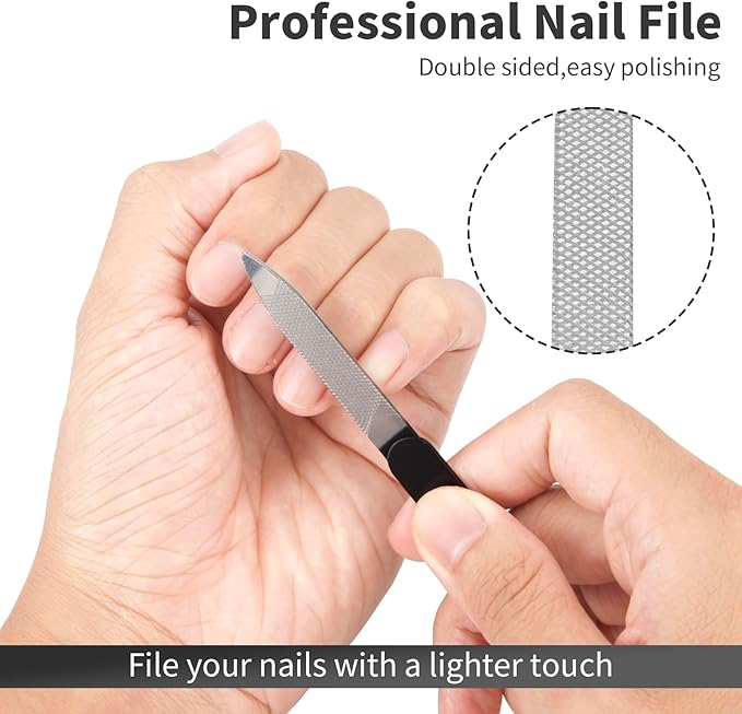 Fingernail and Toenail Nail Clippers for Thick and Ingrown Nails, 11 Pieces Manicure and Pedicure Kits Cutters Care Tools Hand Foot Treatment for Men, Women, and Seniors with Travel Case
