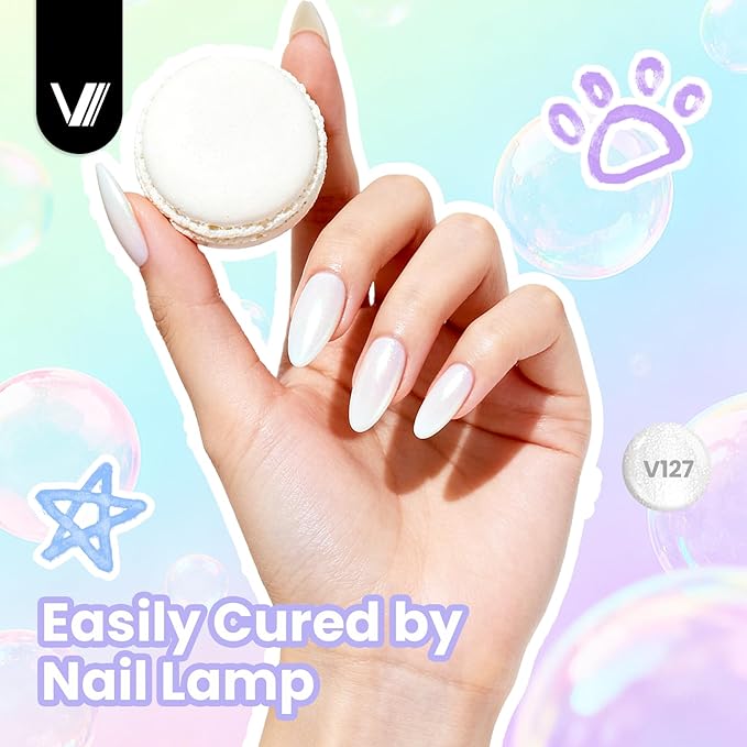 VANREESA 24 Pcs Gel Nail Polish Set -21 Colors Gel Polish with Base Coat Glossy & Matte Top Coat Yellow Green Blue Pink Purple Orange Pearl White Gel Polish Kit Nail Kit Gifts for Women Girls
