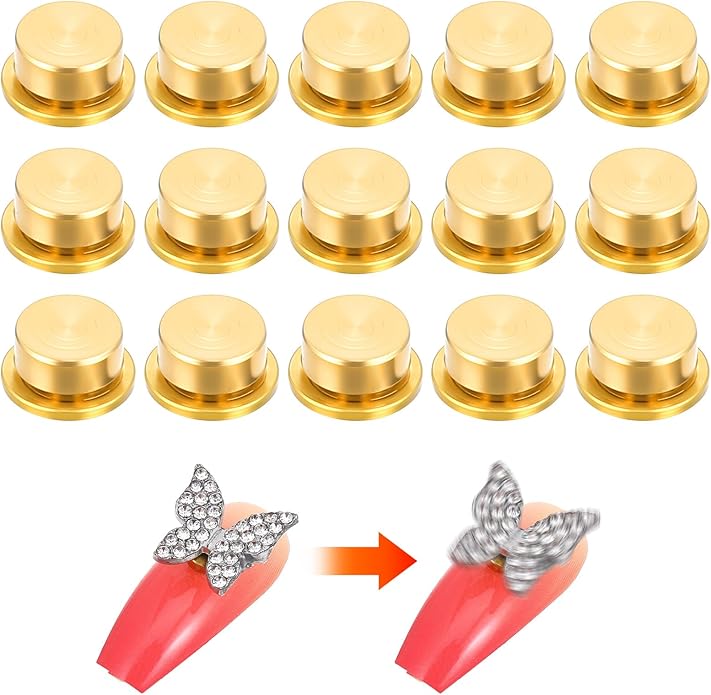 15 Pcs Rotating Nail Charms Nail Art Rotating Charm Rings Jewelry Rotat Tools DIY Crafting Jewelry Accessories Charm Display Tool 3D Nails Fancy Decorations for Women Crafting Nails Art Design