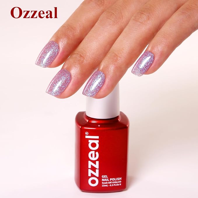 Mermaid Iridescent Glitter Gel Nail Polish - Sparkle Shimmer Gel DIY Manicure 15ML