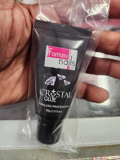 Fantasy Nails Crystal Gel Glue 1oz, Gel Adhesive for Nail Art Decoration and Creation