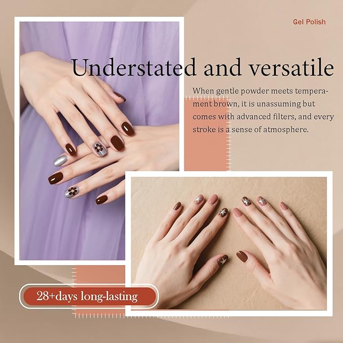 CAMILA ¿ 6pcs 15ml Hema Free Tpo Free Gel Polish Set Nude Brown Pink Gel Nail Polish Kit Soak Off Gel Polish Manicure Salon For Women K Set