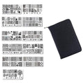 Mezerdoo 12pcs/lot 120 Slots PU Leather Nail Art Stamping Image Plate Case and 11Pcs Nail Art Templates Plates Manicure Nails Stencils (Mezerdoo1-11 + 1 black case)